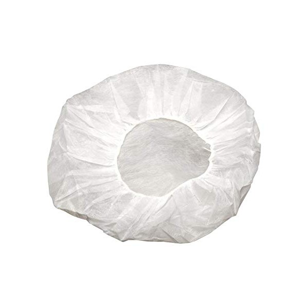 Disposable Caps Hair Nets, Salon Spa Food Service 100 Pack 21" White