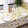 Heavy Duty Vinyl Tablecloth with Flannel Backing Waterproof Oil-Proof Plastic