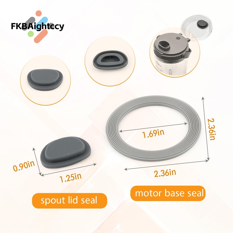 Spout Lid Seal and Motor Base Seal for Ninja Blast