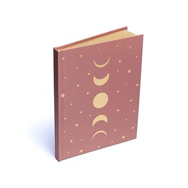 LivuX Notebook Moon Phases & Stars - Dusky Pink - 15 x 21 cm - Sketchbook with Blank Pages - Cotton Paper & Recycled Envelope - Spiritual Diary - Gift for Mindfulness & Magic 1290