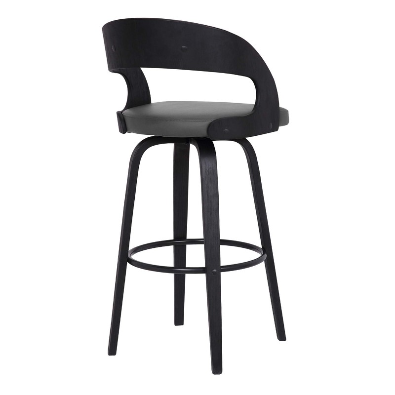 Armen Living Arctic Bar Stool, Counter Height, Grey