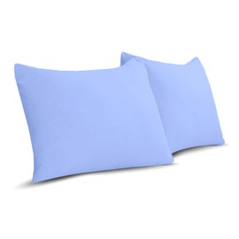Sapphire Collection 2 x Luxury Pair of Housewife Pillow Cases Non Iron Percale Bedroom Bedding Pillow Cover (Blue)