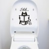 1Pc Black Removable Vinyl Wall Sticker for Toilets Cute Cat