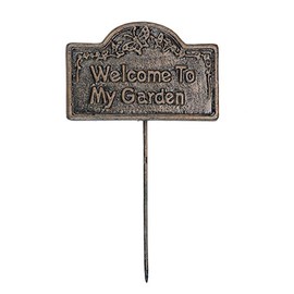 Oakland Living AZ5164-AB Garden Marker Welcome to My Garden Antique Bronze