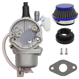 44mm Motorcycle Air Filter Carburetor Carb Stack Replacement for 2 Stroke 43cc 47cc 49cc ATV Four Wheel Off Road Vehicle Lawn Mower Scooter (Blue)