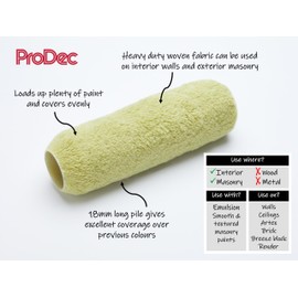 ProDec 225mm x 44mm 3 Piece Woven Paint Roller Cage Frame and Bowl Set for Heavy Duty Application Painting with Emulsion and Masonry Paints on Interior and Exterior Walls and Ceilings