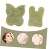 TOVINANNA 2pcs Natural Jade Scraping Tool for Face Massage Multi-function