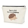 Sazuwu Hedgehog Gifts for Women Hedgehog Lover Gift Makeup Bag