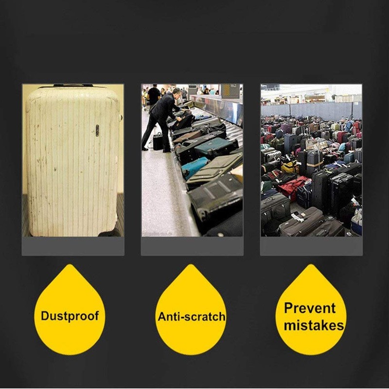 Miss-shop Suitcase Cover Elastic Waterproof Dustproof Suitcase Bag for 22-24