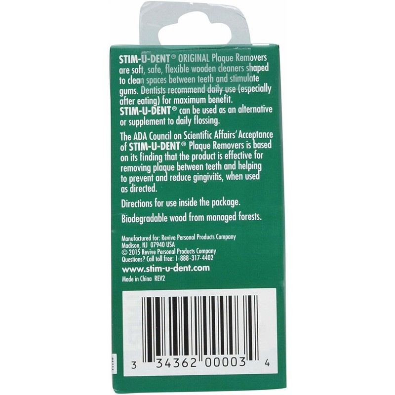 Stim-U-Dent Plaque Removers 3 Packs of 4x25 Picks/Pack (300 Picks)