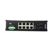 Industrial IP40, 10-Port Gigabit Ethernet Switch (w/20-km SFP transceiver), G0208i