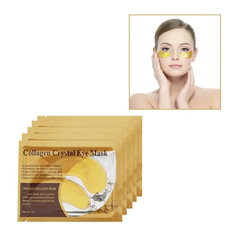 10 Sobres Ojos Colageno 24k Bolsas Ojeras Ojos Gold