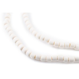 TheBeadChest White Nugget Natural Wood Beads (5mm): Organic Eco-Friendly Wooden Bead Strand for DIY Jewelry, Crafts, Necklace and Bracelet Making