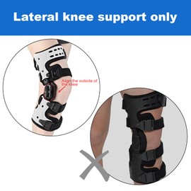 RISURRY OA Unloader Knee Brace-Unloader Knee Brace for Osteoarthritis, Arthritis Pain, Cartilage Repair, Bone on Bone Knee Joint Pain, Lateral Degeneration Knee Support (Right White)