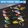 Fishing Lures Spinnerbait Kit, Rooster Tail Fishing Lures Inline Spinner