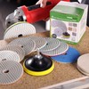 4 Inch Diamond Polishing Pads with 5/8’’-11 Backer Pad, 12PCS