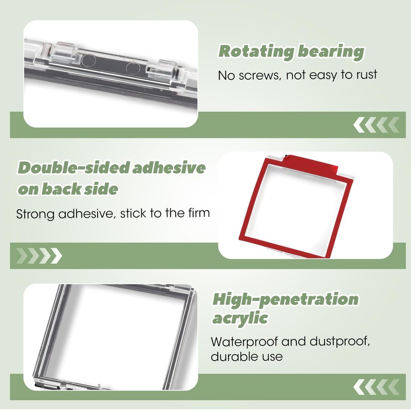 Power Button Switch Square Cover PC, Dustproof Waterproof Safety Push