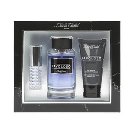 Diane Castel Favoloso Gift Set - Woody Marine Fragrance - Perfumes and Body Wash for Men - Shower Gel and Cologne for Men - Notes of Grapefruit - 3 pc