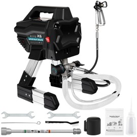 Stand Airless Paint Sprayer, 7/8HP 650W High Efficiency Airless Sprayer, 0.24GPM 2900PSI Electric Paint Machine with Extension Rod and Cleaning Kits for Interior Exterior Furniture Fence Home