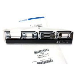 Ford 2015 F-150 LOBO XLT Left Driver Fender Emblem Chrome Black OEM FL3Z16720M