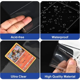 30 Pack 9 Pocket Page Protector, 540 Double Side Trading Card Sleeves Pages Baseball for 3 Ring Binder, Sheets Standard Card Binder for MTG, TCG, Baseball Cards