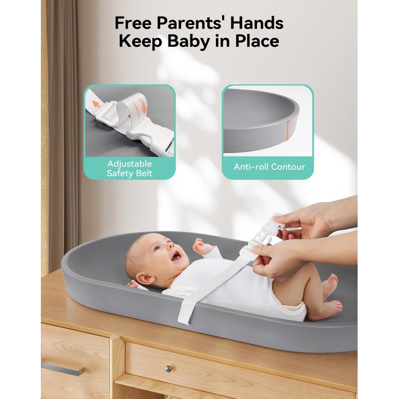 COMOMY Baby Changing Pad for Dresser - Wipeable Changing Pad