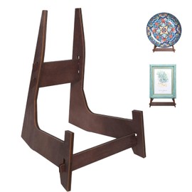 DMREFIT Plate Stands for Display,15.5 Inch Large wooden Plate Holder Display Stands,Frame holder stand for Book, Picture,plaque, Decorative Plate, Photo and Platter, Tabletop Art.(1 Pack )