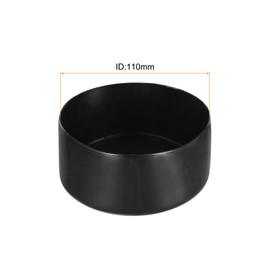 sourcing map 110mm(4 5/16") Rubber End Caps, Round Vinyl Plug Insert Plastic End Caps for Tubing, Fence, Pipe Post, Furniture, Railing, Black