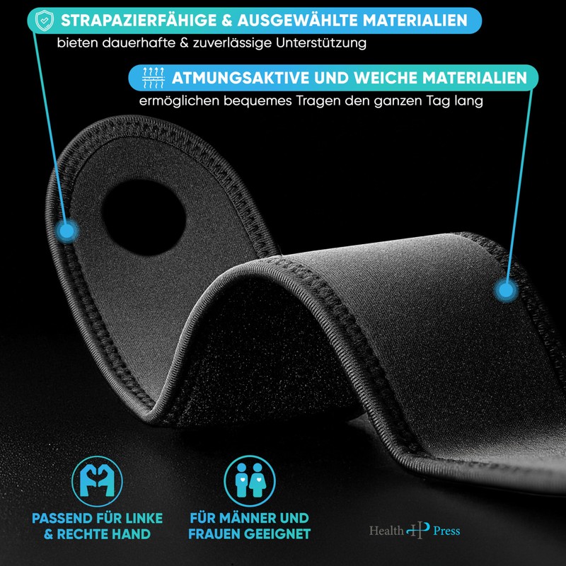 Health Press® Wrist Wraps - 1 x Wrist Support -