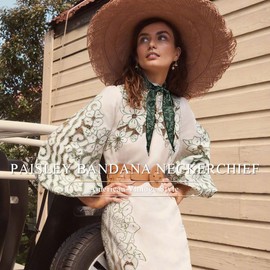 LumiSyne American Vintage Paisley Floral Pattern Neckerchief Cotton Bandana Scarf Narrow Long Diamond Scarf Breathable Lightweight Small Neck Tie Headband Headdress Hair Scarf Handle Wrap Ribbon Scarf