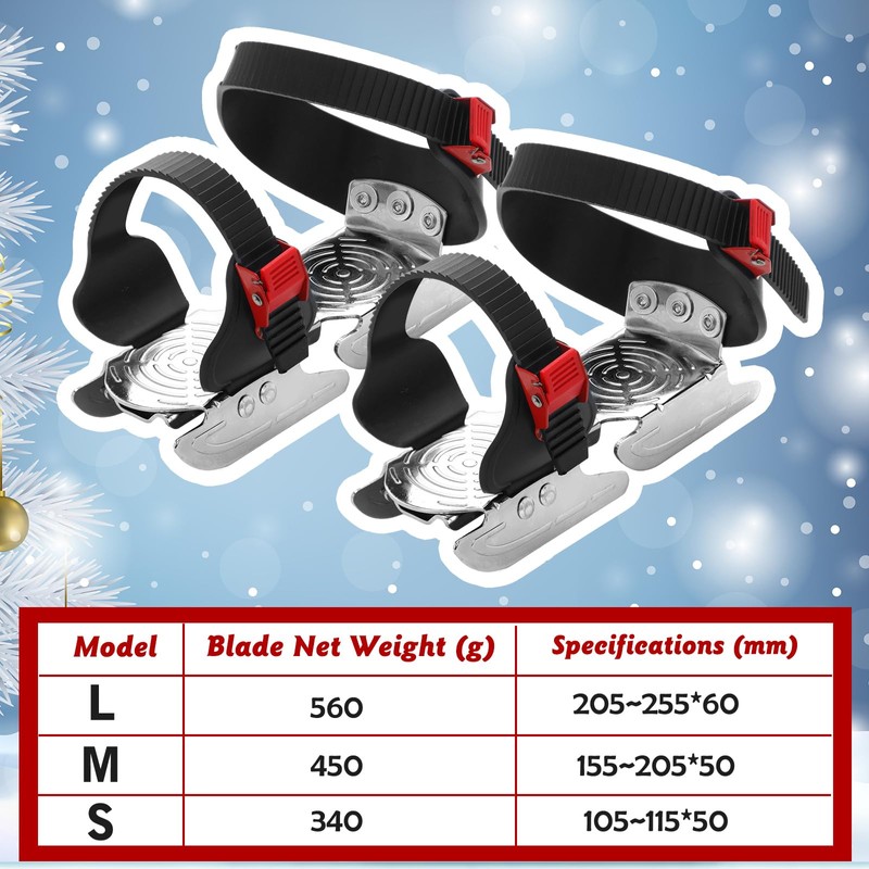 VioraWhite Toddler Ice Skates Adjustable Double Runner Ice Skates with