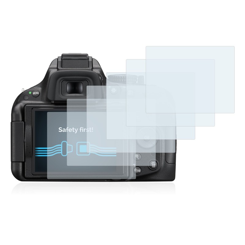 6x Screen Protector for Nikon D5200 Protection Film - Crystal-Clear,