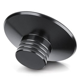 Vinyl Record Weight Stabilizer, LP Turntable, Metal Disc Stabilizer, Record Weight with Protective Base Pad for LP Turntable (Black)