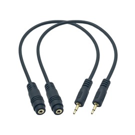 Seadream 2Pack 2.5mm Male to Female Mono Extension Cable 30cm (M to F)