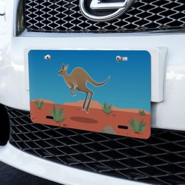 Graphics and More Kangaroo Hopping in The Australian Outback Novelty Metal Vanity Tag License Plate