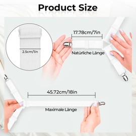 Toumdafine 8-Piece Premium Sheet Clamps (White), Non-Slip Mattress Fasteners, Strong Grip, Flexible Fasteners for Bedding. (fig. reactionary)