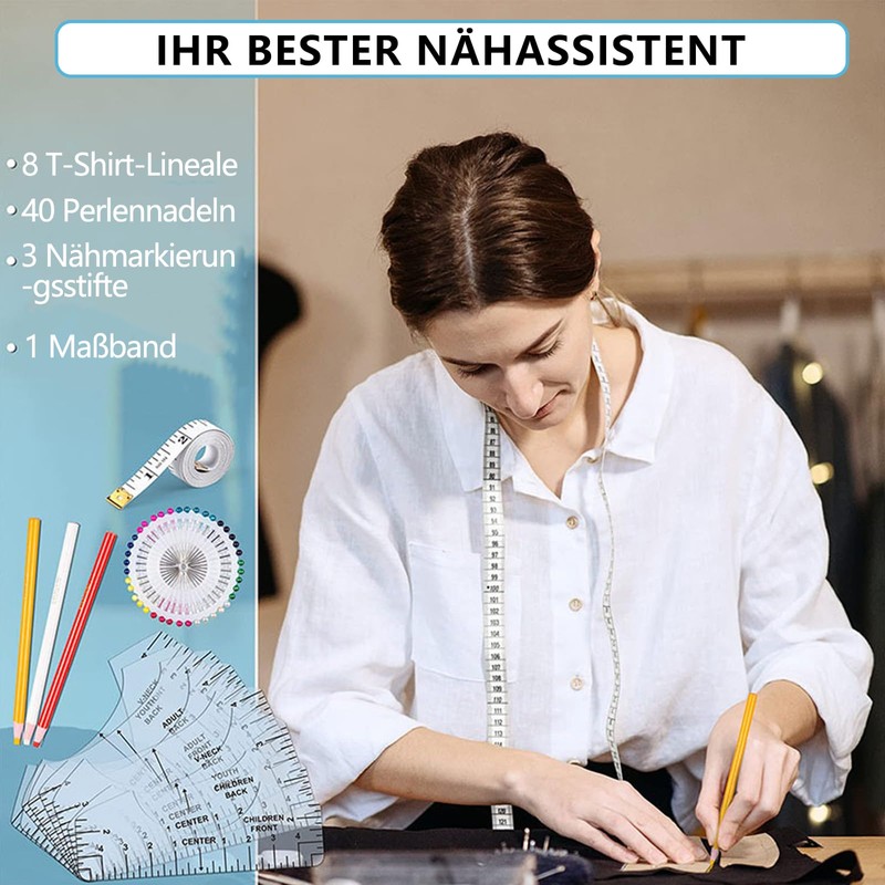 Pack of 8 T-Shirt Alignment Ruler, T-Shirt Centering Tool, PVC