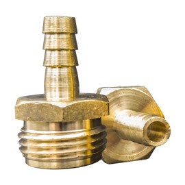 Brass Straight Male 3/8" Hose ID Barb - 3/4" GHT Male