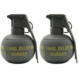 Gunyoo M67 Grenade Toy 2 Pieces Plastic Hand Grenade Toy for Outdoor CS Game Cosplay Props Gift 14+ (Green)