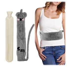 Hot Water Bottle Belt with Cover Fluffy 2L Plush Cute Hot Water Bottle Belt for Strapping Long Hot Water Bottle Waist Cover Hot Water Bottle Extra Long Hot Water Bottle Animal
