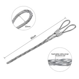 MECCANIXITY 20-25MM Double Head Wire Threader Cable Socks Puller Galvanized Steel Wire Cover Grip Tube Net Pipe Suitable for Conduit Wire Rope - 1 pcs