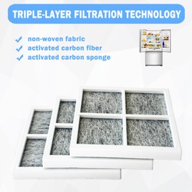 3 Pcs Refrigerator Air Filter Replacement Compatible with LG LFXS24663S, LMXS30776D, LMXS27626D, LFXS30796S, LFXS24623D