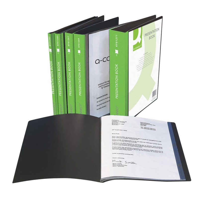 Display Book Q-CONNECT with Front Cover Pocket PP A4 460
