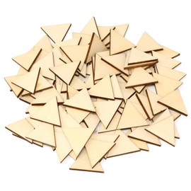 yueton 100PCS 30mm/1.2inch Triangle Unfinished Blank Wood Pieces for DIY Crafts, Home Decoration, Board Games, Early Childhood Education