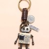 NOELAMOUR Key Chain, Robot, Stylish, Cute, Set of 2, Alloy,