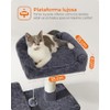Feandrea Árbol para Gatos, Altura 137.7 cm, 4 Postes, 2