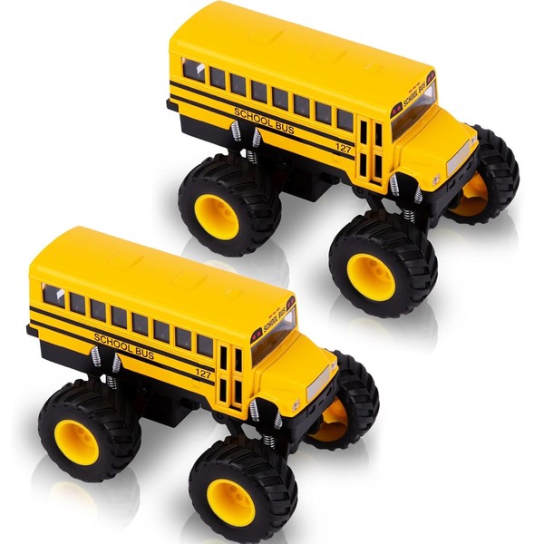 ArtCreativity 5 Inch Pull Back School Bus Toy Set -