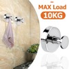 Bestgle 4Pcs Stainless Steel Kitchen Suction Cup Hooks Reusable Shower