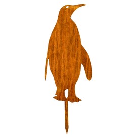 MM Steel Styles Patina Penguin Flower Bed Stake Rust Decoration / Pond Decoration Made of High-Quality Corten Steel for Garden, Pond - Garden Decoration Rust