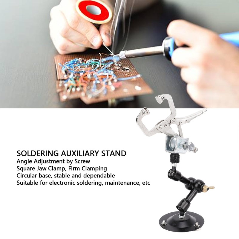 Cryfokt Helping Hands Soldering Aid, Heavy Duty Adjustable Angle Solder